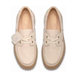Womens Clarks Torhill Boat Shoe - Cream