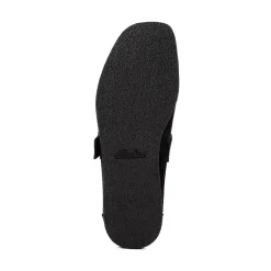 Womens Clarks Wallabee Evo T-Bar Mocassin - Black