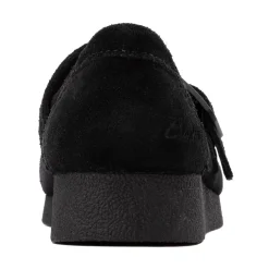 Womens Clarks Wallabee Evo T-Bar Mocassin - Black