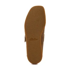 Womens Clarks Wallabee Evo T-Bar Mocassin - Dark Sand