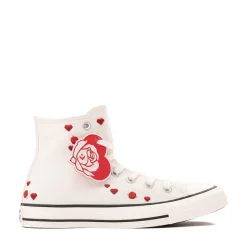 Womens Converse Chuck Taylor All Star Hearts And Roses High-Top Sneaker - White