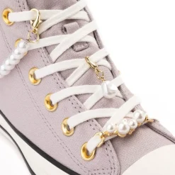 Womens Converse Chuck Taylor All Star High-Top Dressed Up Pearls & Lace Sneaker - Frozen Thistle