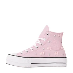 Womens Converse Chuck Taylor All Star Lift Dressed Up Bows & Studs High-Top Sneaker - Pink Frosting