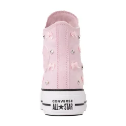 Womens Converse Chuck Taylor All Star Lift Dressed Up Bows & Studs High-Top Sneaker - Pink Frosting