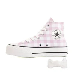 Womens Converse Chuck Taylor All Star Lift High-Top Sneaker - Pink Gingham