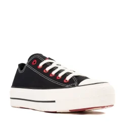 Womens Converse Chuck Taylor All Star Lift Low-Top Sneaker - Black / Egret / Days Ahead Red