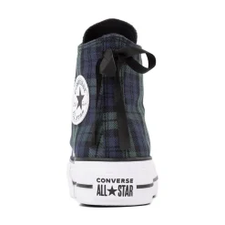 Womens Converse Chuck Taylor All Star Lift Plaid High-Top Sneaker - Navy / Branch Out