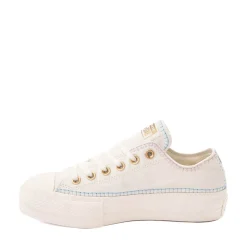 Womens Converse Chuck Taylor All Star Lift Stitch Sitch Low-Top Sneaker - Egret / Sky