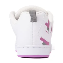 Womens DC Court Graffik 3D Skate Shoe - White / Lavender
