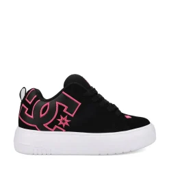 Womens DC Court Graffik Platform Skate Shoe - Black / Pink / White
