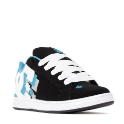 Womens DC Court Graffik Skate Shoe - Black / White / Teal