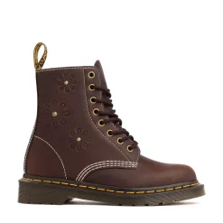Womens Dr. Martens 1460 Pascal Flower 8-Eye Boot - Dark Brown