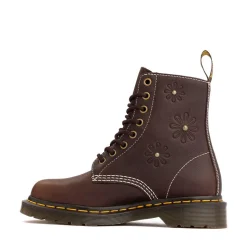 Womens Dr. Martens 1460 Pascal Flower 8-Eye Boot - Dark Brown