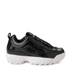Womens Fila Disruptor 2 Shine Metallic Athletic Shoe - Black / White