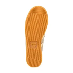 Womens Gola Classics Elan Glitz Sneaker - Bone / Gold / Dark Brown