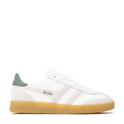 Womens Gola Classics Viper Leather Sneaker - White / White / Evergreen / Gum