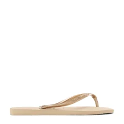 Womens Havaianas Slim Flip-Flop - Sand Grey / Light Golden
