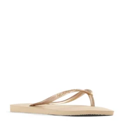 Womens Havaianas Slim Flip-Flop - Sand Grey / Light Golden