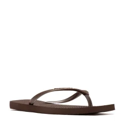 Womens Havaianas Slim Square Flip-Flop - Dark Brown