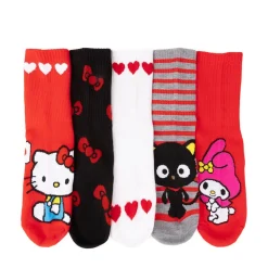 Womens Hello Kitty® Crew Sock 5 Pack - Multicolor