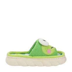 Womens Hello Kitty® Keroppi Slipper - Green / White Plaid