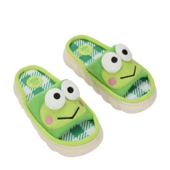 Womens Hello Kitty® Keroppi Slipper - Green / White Plaid