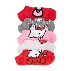 Womens Hello Kitty® No Show Socks 5 Pack - Multicolor