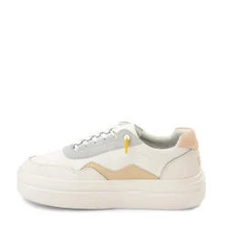 Womens HEYDUDE Hudson Lift Color-Block Casual Shoe - Cream / Multicolor