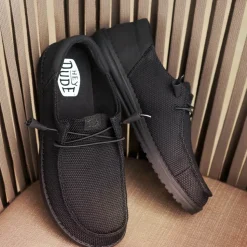 Womens HEYDUDE Wendy Funk Slip-On Casual Shoe - Black Monochrome