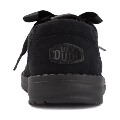 Womens HEYDUDE Wendy Lace Slip-On Casual Shoe - Black