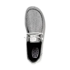 Womens HEYDUDE Wendy Metallic Sparkle Slip-On Casual Shoe - Charcoal