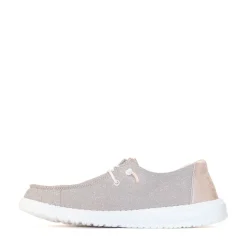 Womens HEYDUDE Wendy Metallic Sparkle Slip-On Casual Shoe - Rose Gold