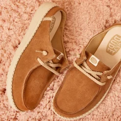 Womens HEYDUDE Wendy Slip Mule - Tan