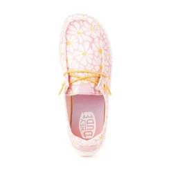 Womens HEYDUDE Wendy Slip-On Casual Shoe - Pink / Daisies