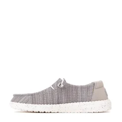 Womens HEYDUDE Wendy Sox Slip-On Casual Shoe - Light Grey