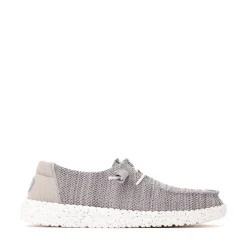 Womens HEYDUDE Wendy Sox Slip-On Casual Shoe - Light Grey
