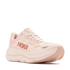 Womens HOKA Bondi 9 Running Shoe - Rose Latte / Rose Cream