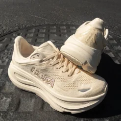Womens HOKA Bondi 9 Running Shoe - Vanilla / Birch