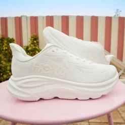 Womens HOKA Clifton 10 Athletic Shoe - White