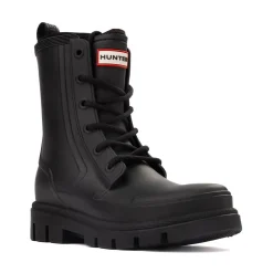 Womens Hunter Diana Lace-Up Rain Boot - Black