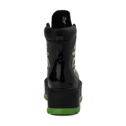 Womens KOI Footwear Cha Cha Cha Platform Flame Boot - Black / Green