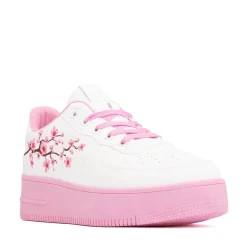 Womens KOI Footwear Morning Sakura Platform Trainer - White