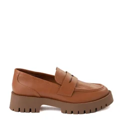 Womens Madden Girl Harlee Platform Penny Loafer - Tan