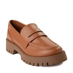 Womens Madden Girl Harlee Platform Penny Loafer - Tan