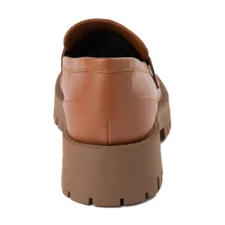 Womens Madden Girl Harlee Platform Penny Loafer - Tan
