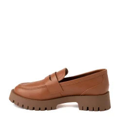 Womens Madden Girl Harlee Platform Penny Loafer - Tan