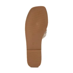 Womens Madden Girl Harmony Crochet H-Strap Slide Sandal - Natural