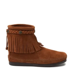 Womens Minnetonka Back Zip Boot - Chestnut