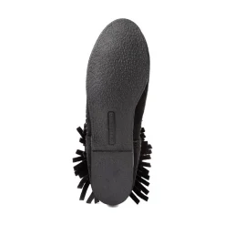 Womens Minnetonka 3-Layer Fringe Boot - Black