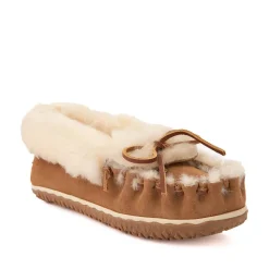 Womens Minnetonka Ultimate Sheepskin Slipper - Tan
